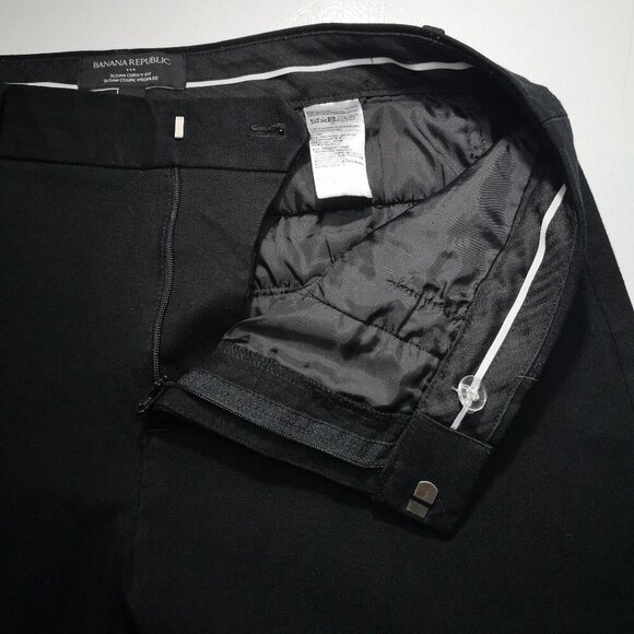 Banana Republic Factory Ladies Size 12 Black Sloan Curvy Fit Crop Pants - Picture 7 of 12